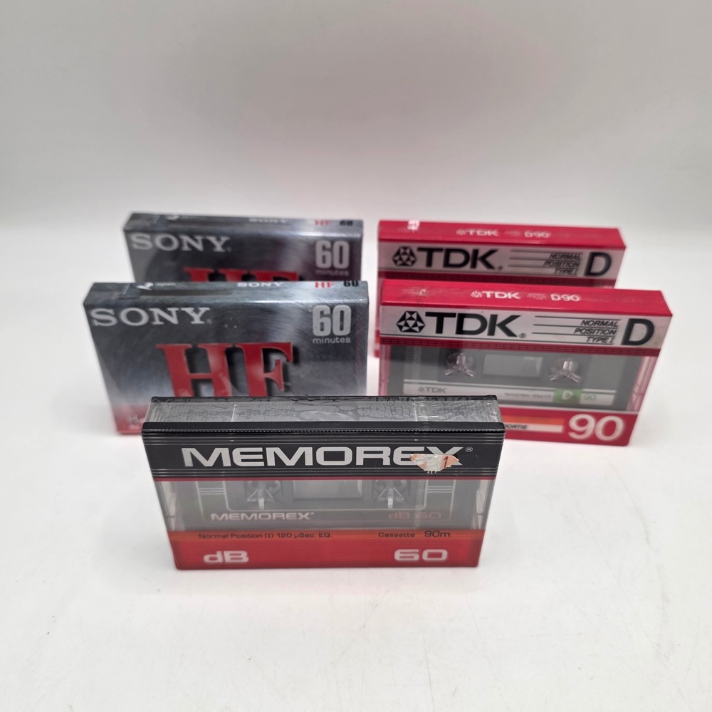 Sony TDK Memorex Blank Audio Cassette Tape Lot Sealed